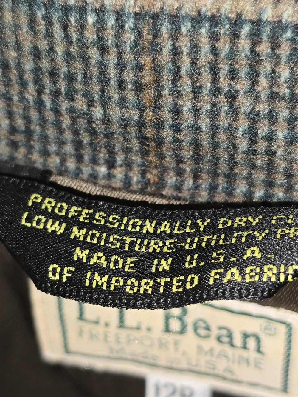 L.L. Bean Vintage Women's Brown and Gray Glen Plaid Sport Coat Blazer Size 12R